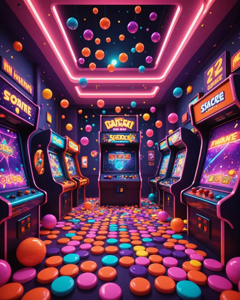 Casino-style game artwork with gold coins, cards and glowing reels